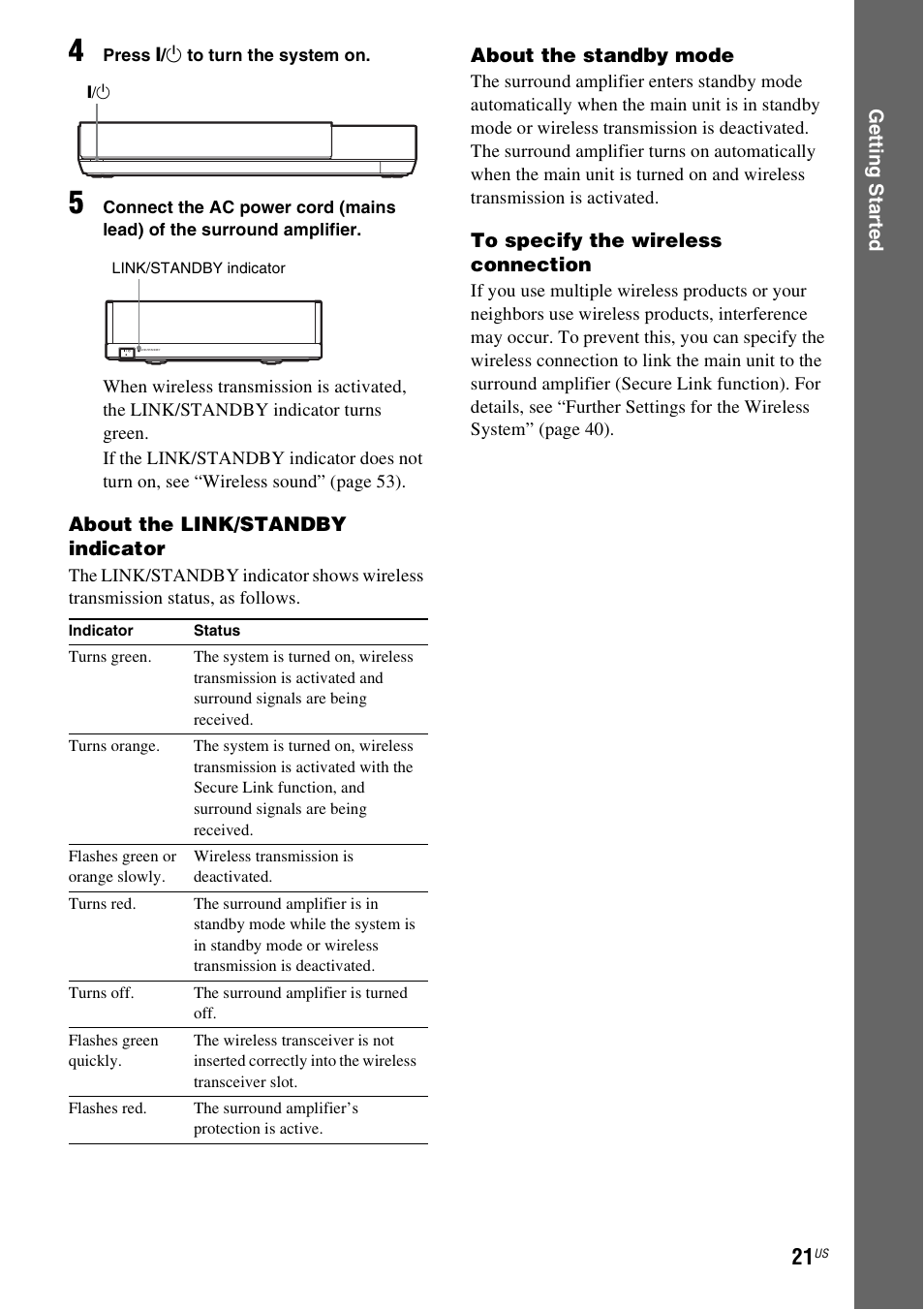 Sony Blu-Ray Disc / DVD Home Theater System BDV-N790W User Manual | Page 21 / 64