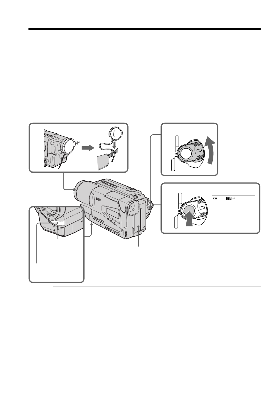 Recording – basics, Recording a picture | Sony AC-L User Manual | Page 20 / 72