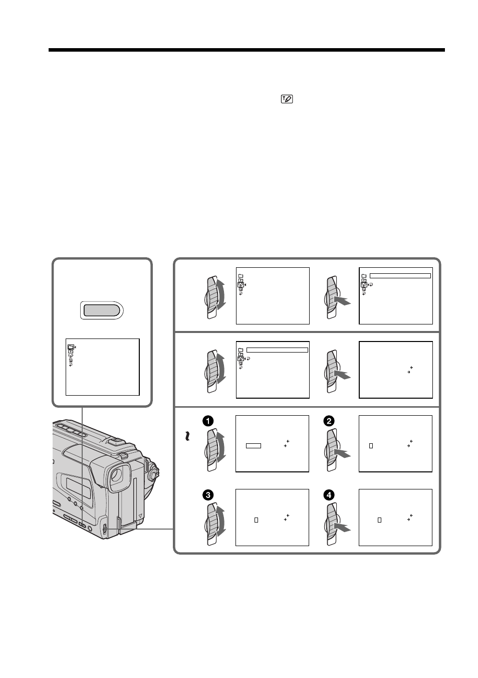 Making your own titles, Title | Sony AC-L User Manual | Page 40 / 72