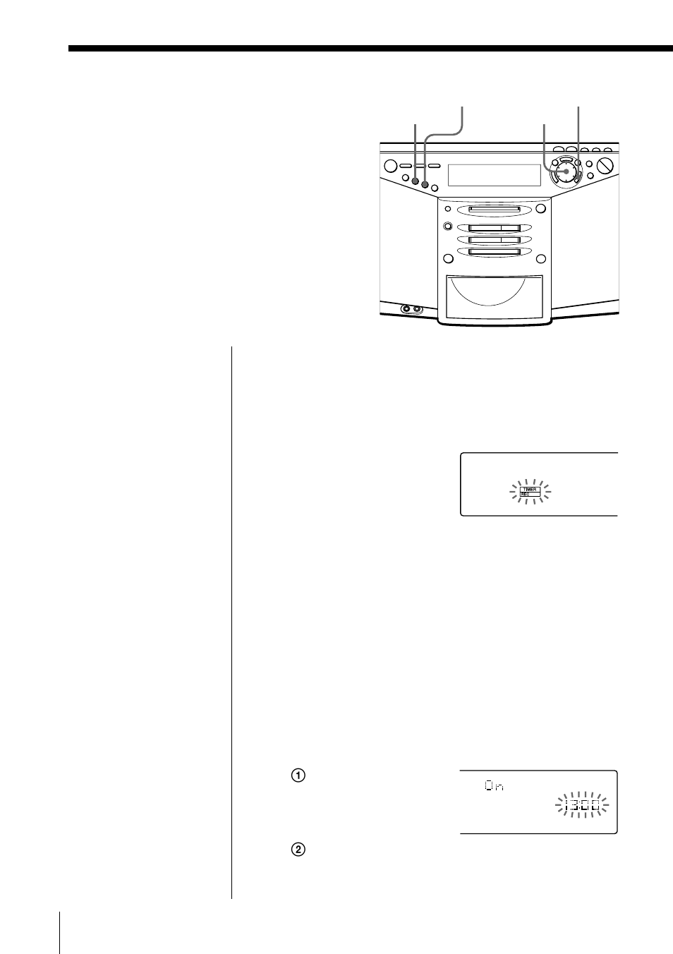 Grabación de programas de radio con temporizador | Sony ZS-M7 User Manual | Page 106 / 126
