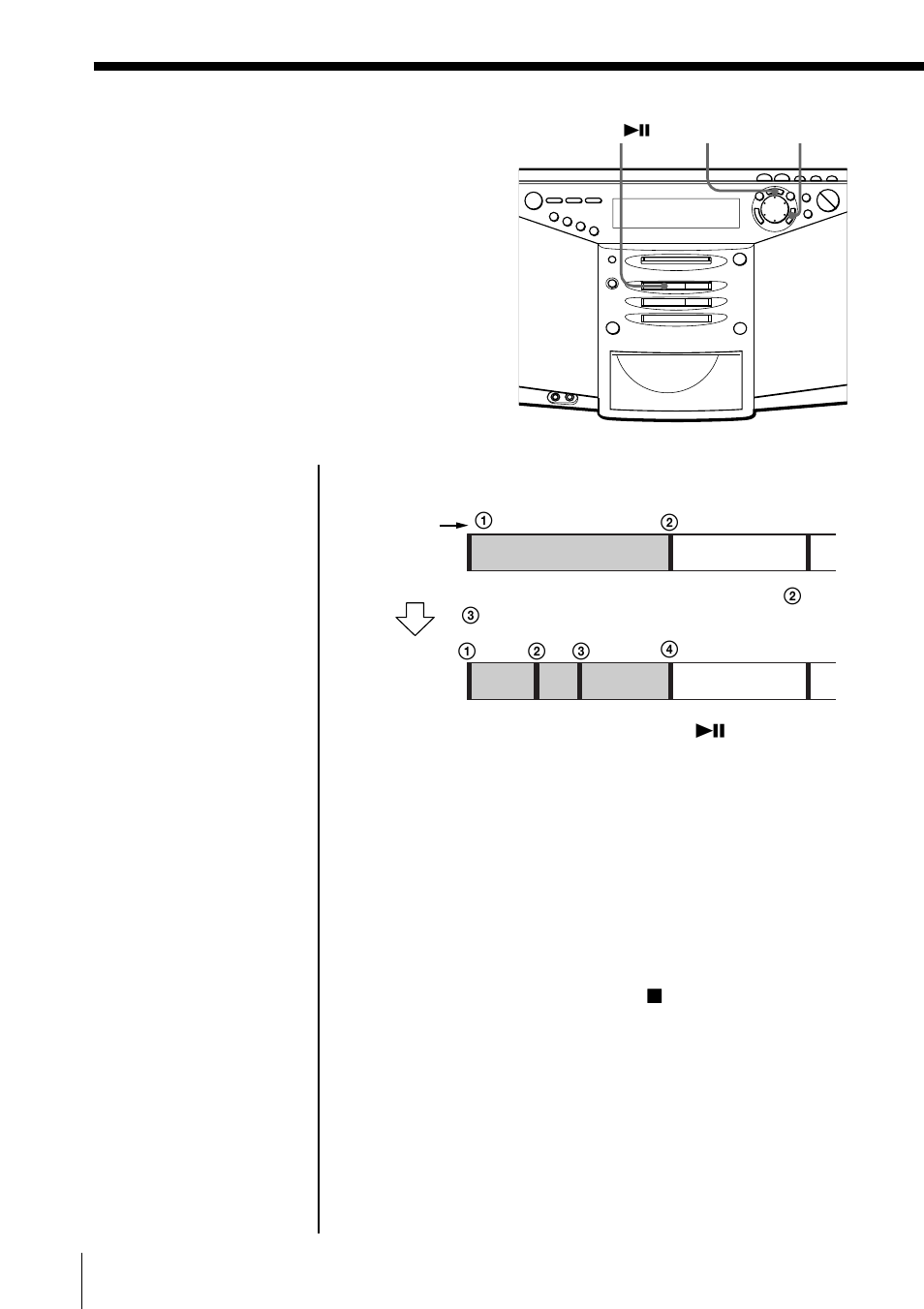 Dividing recorded tracks | Sony ZS-M7 User Manual | Page 34 / 126