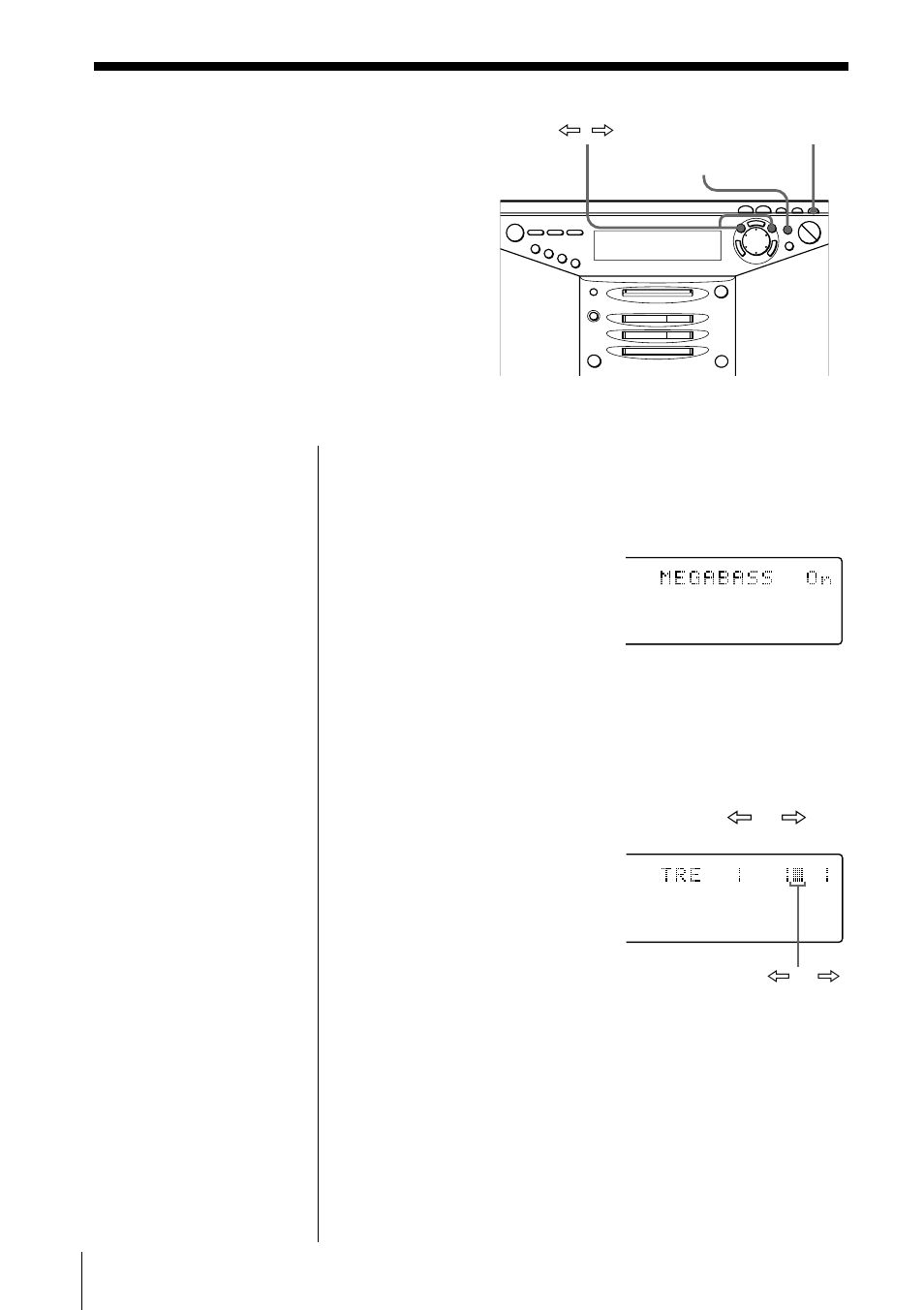 Adjusting the audio emphasis | Sony ZS-M7 User Manual | Page 54 / 126
