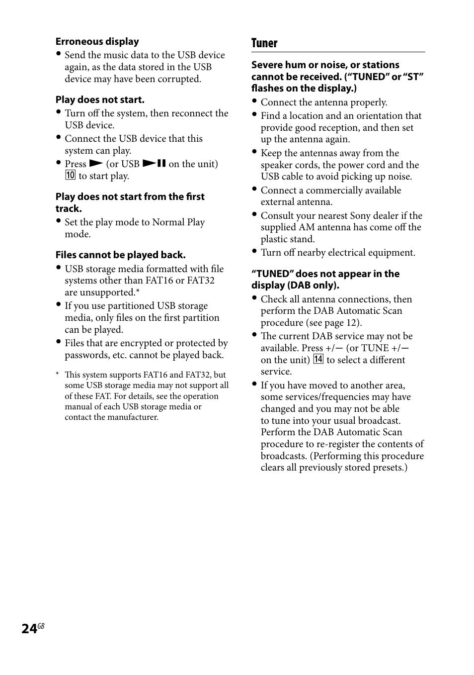 Tuner | Sony CMT-HX9DAB User Manual | Page 24 / 32