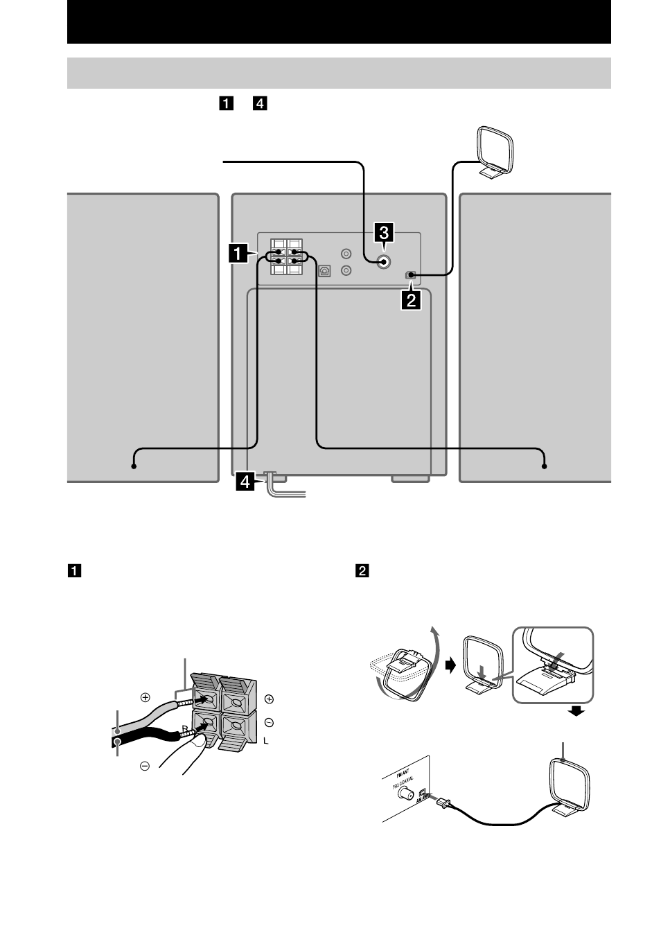 Getting started, Hooking up the system | Sony CMT-EP707 User Manual | Page 6 / 24