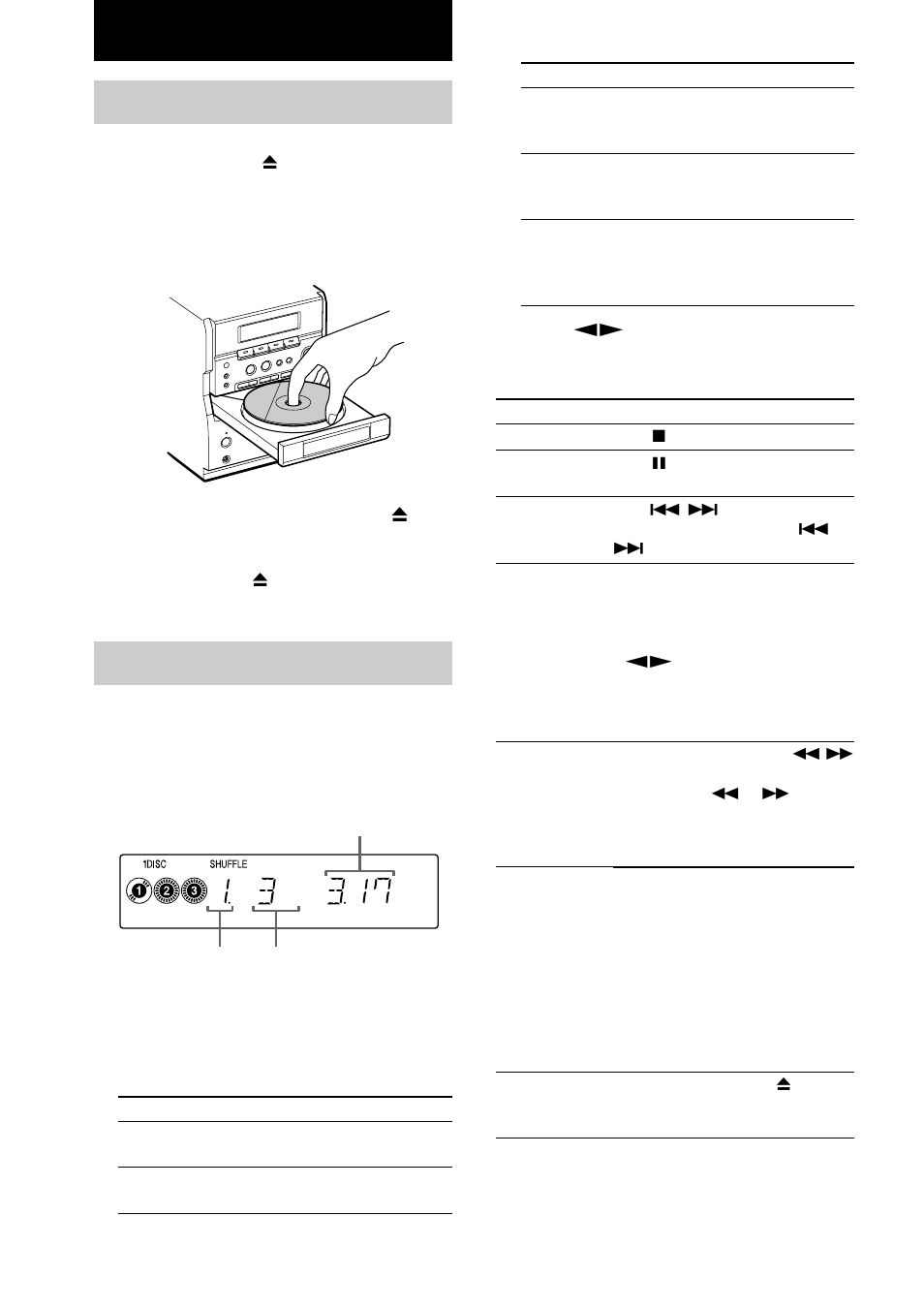 Loading the cd, Playing the cd | Sony CMT-EP707 User Manual | Page 8 / 24