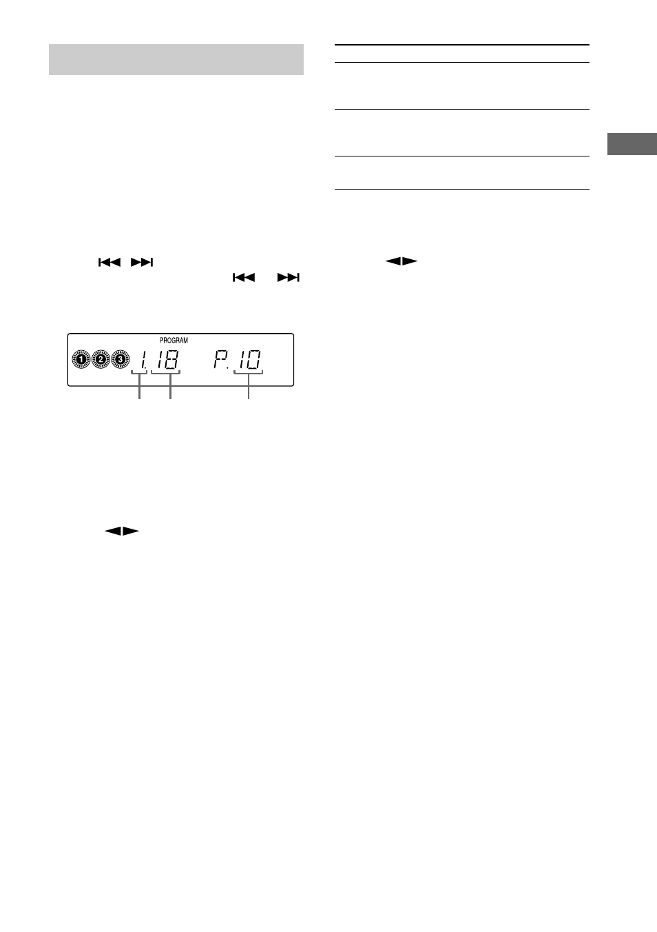 Programing the cd tracks — program play, Programing the cd tracks | Sony CMT-EP707 User Manual | Page 9 / 24