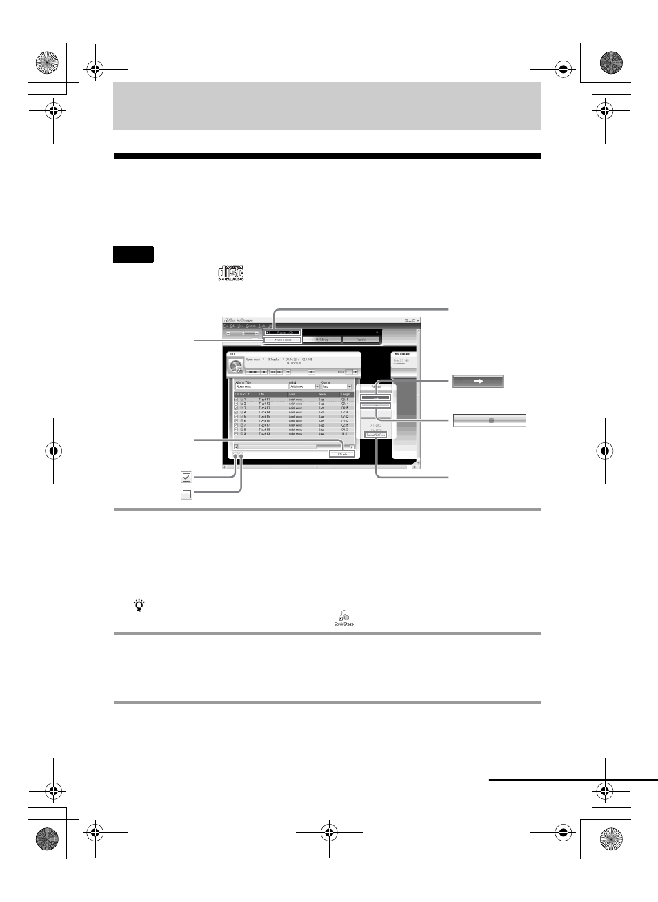 Using sonicstage, Importing audio data | Sony MZ-NH600D User Manual | Page 61 / 80