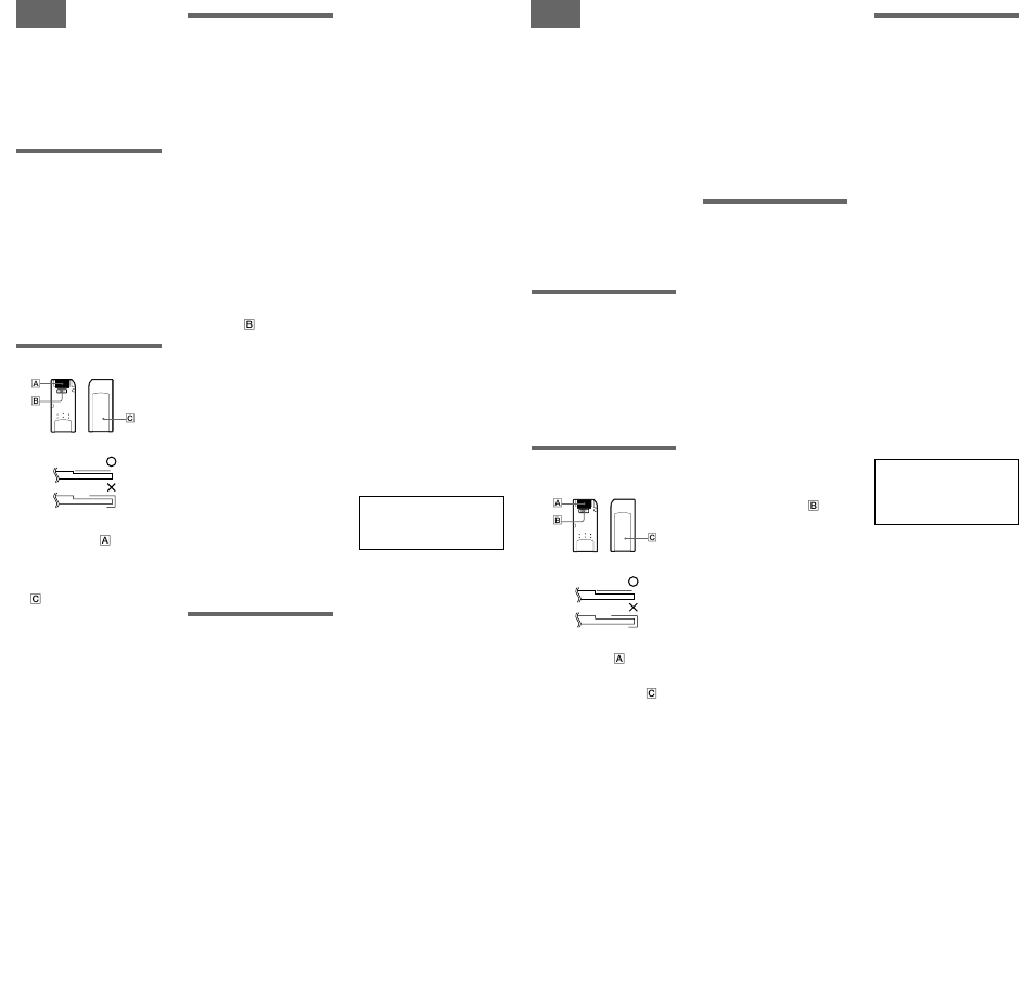 A propos de ce produit, Précautions, Pour un fonctionnement correct | Fiche technique, Zu diesem produkt, Zur besonderen beachtung, Hinweise zum betrieb, Technische daten | Sony MS016AIBO User Manual | Page 2 / 2