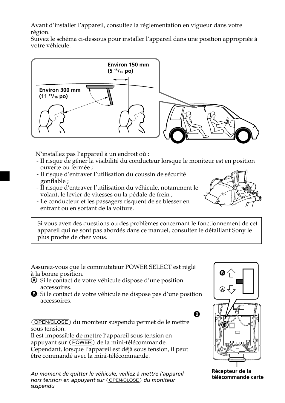 Avant l’installation | Sony XVM-R75 User Manual | Page 26 / 64