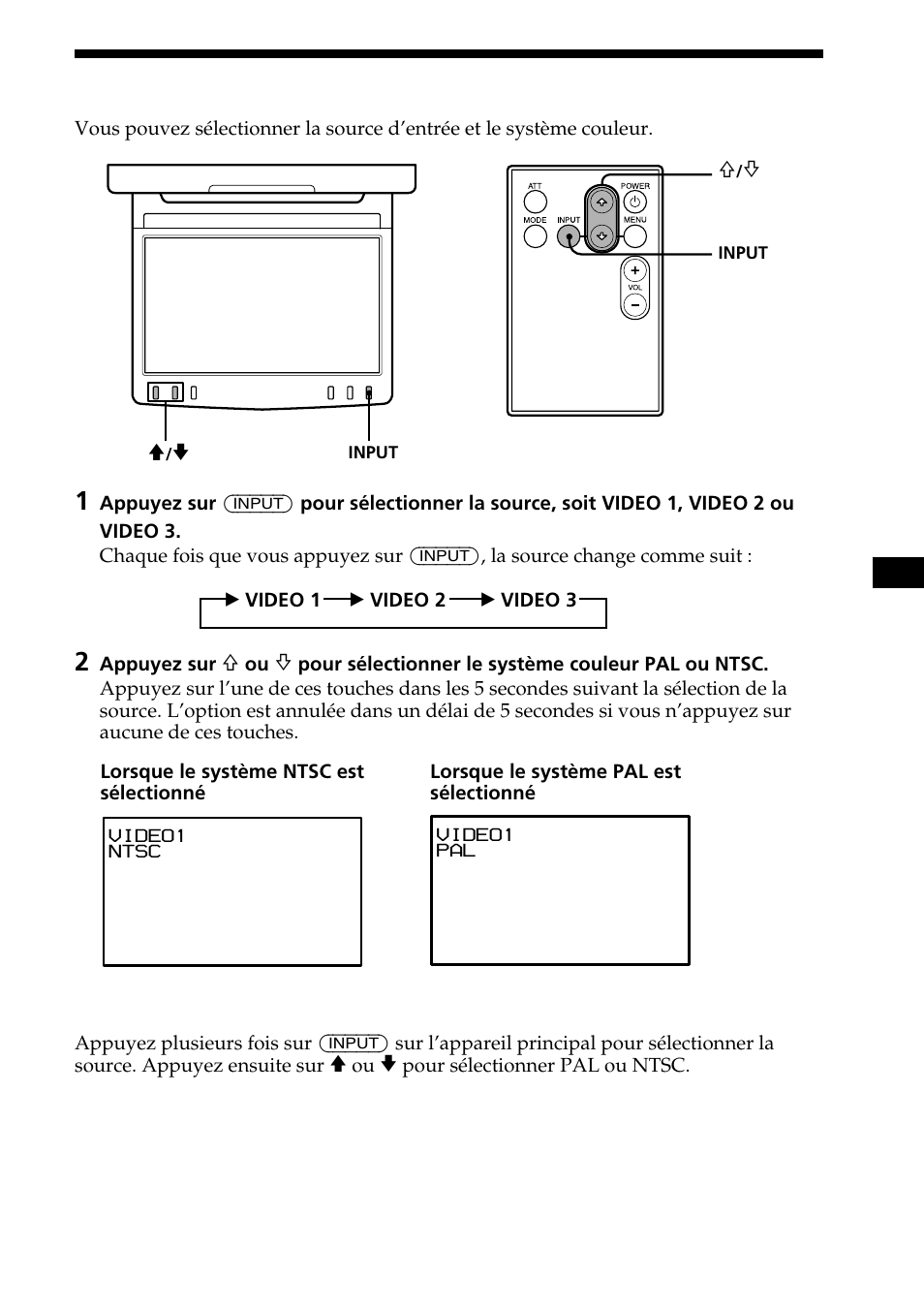 Sélection de la source, 11 sélection de la source | Sony XVM-R75 User Manual | Page 31 / 64