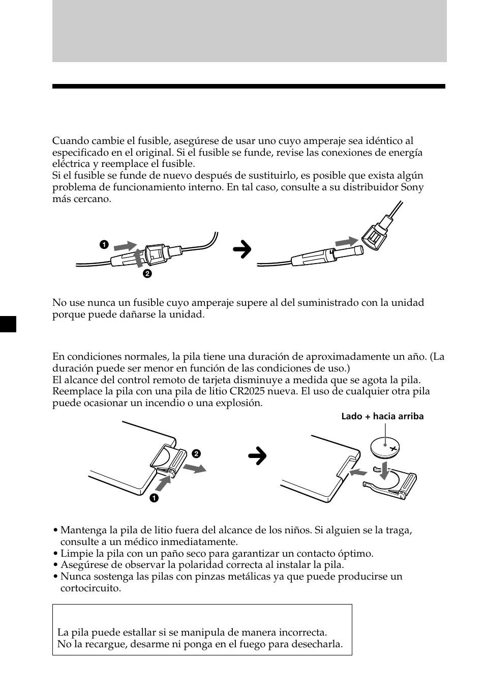 Información adicional, Mantenimiento | Sony XVM-R75 User Manual | Page 58 / 64