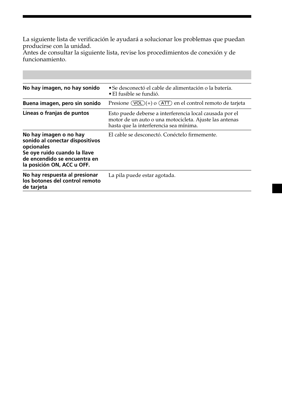 Solución de problemas, 21 solución de problemas | Sony XVM-R75 User Manual | Page 61 / 64