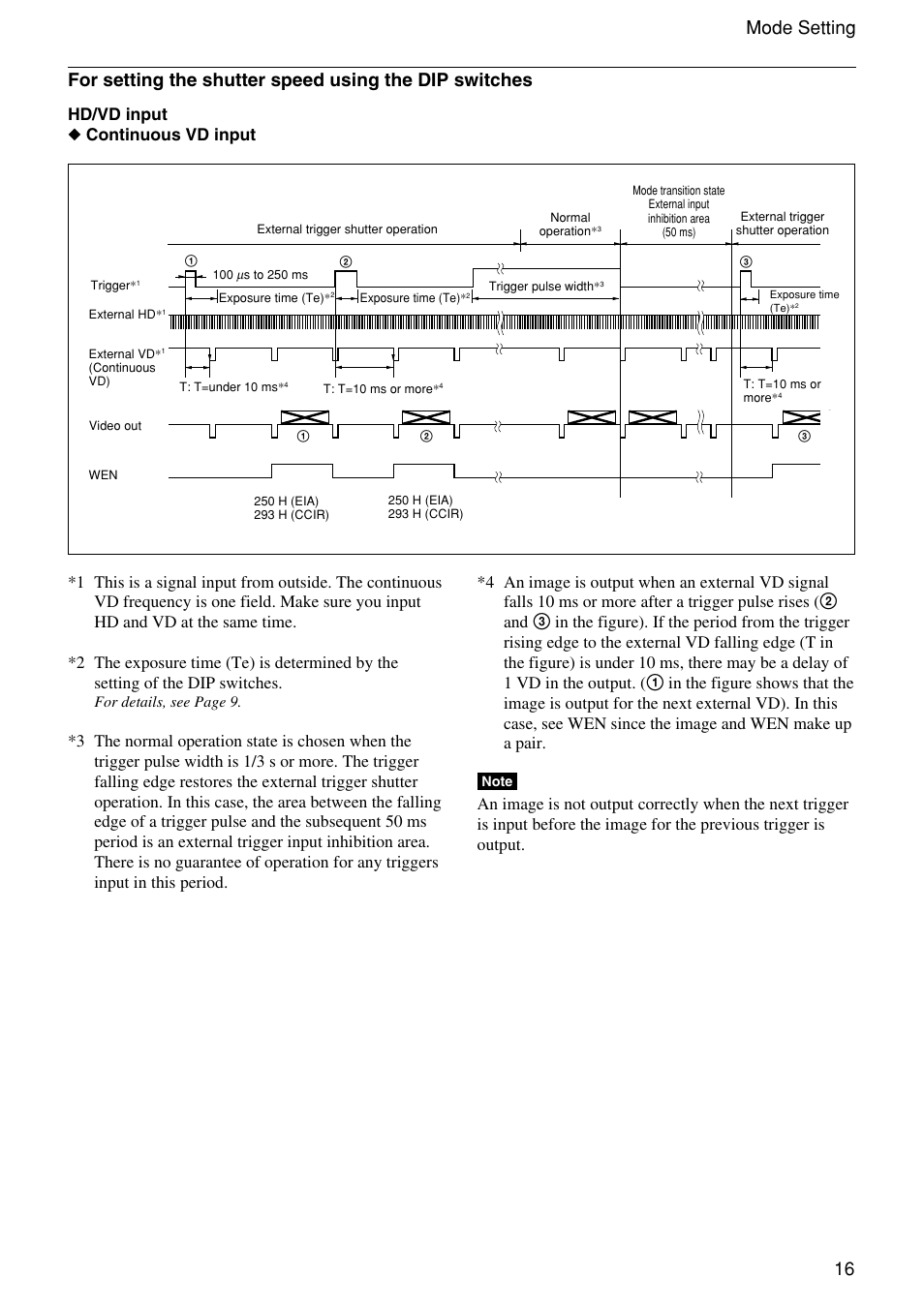 16 mode setting, For details, see page 9 | Sony XC-EU50 User Manual | Page 16 / 27