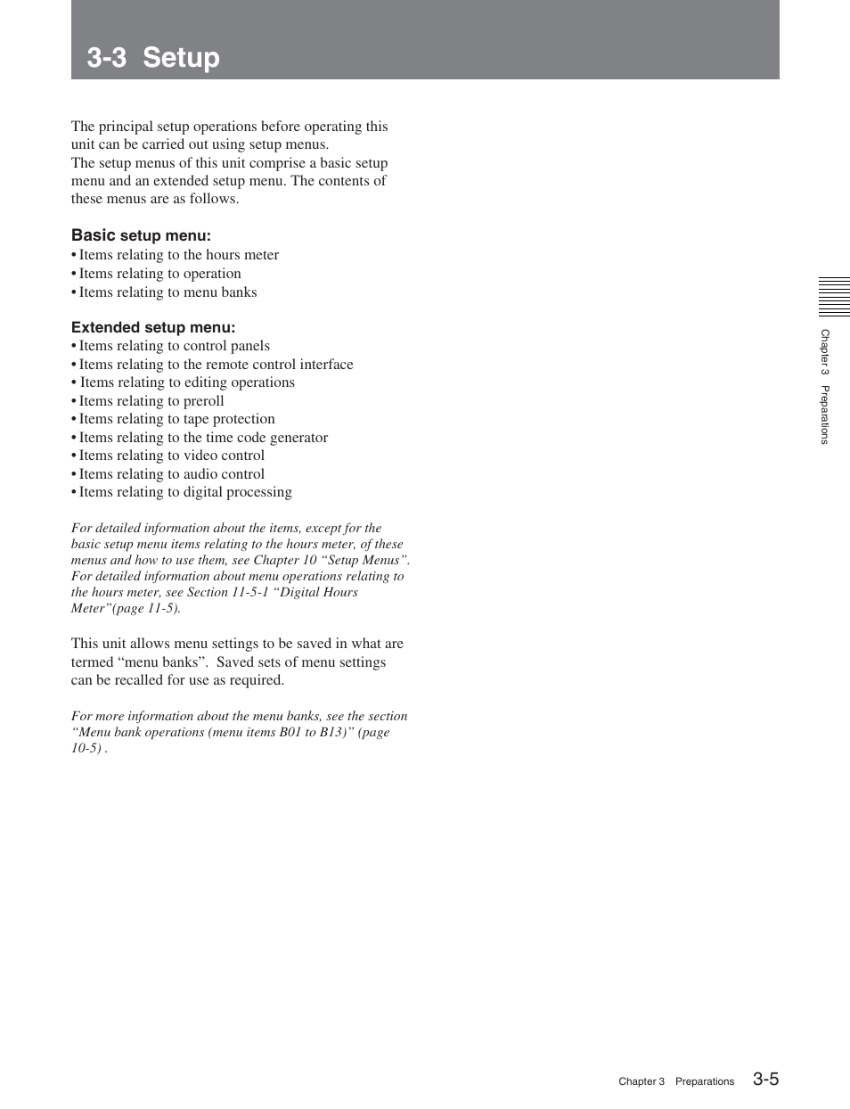 3 setup | Sony HDW-D2000 User Manual | Page 31 / 147