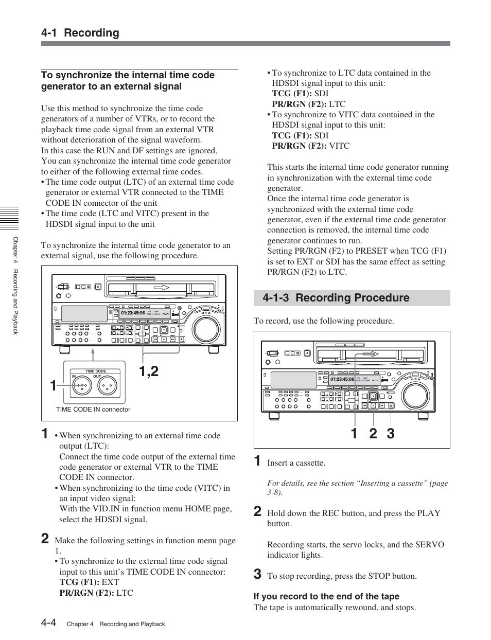 1-3 recording procedure | Sony HDW-D2000 User Manual | Page 41 / 147