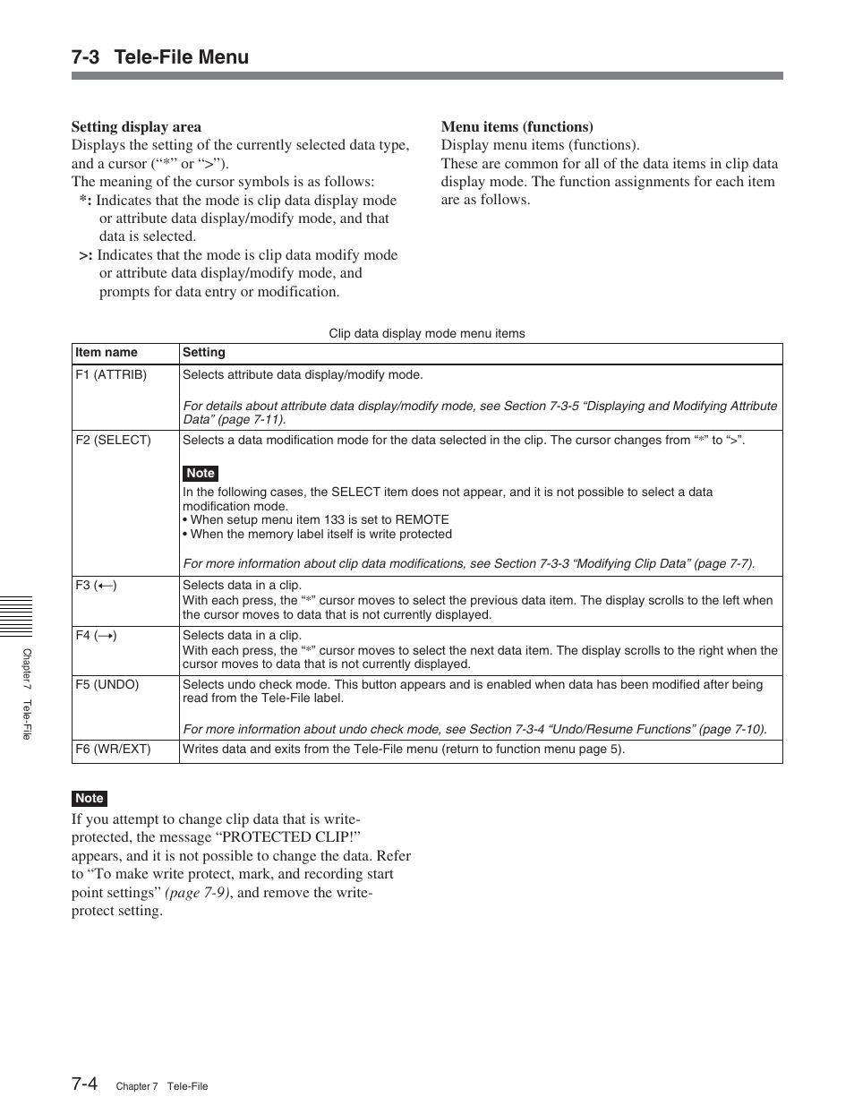 3 tele-file menu | Sony HDW-D2000 User Manual | Page 76 / 147