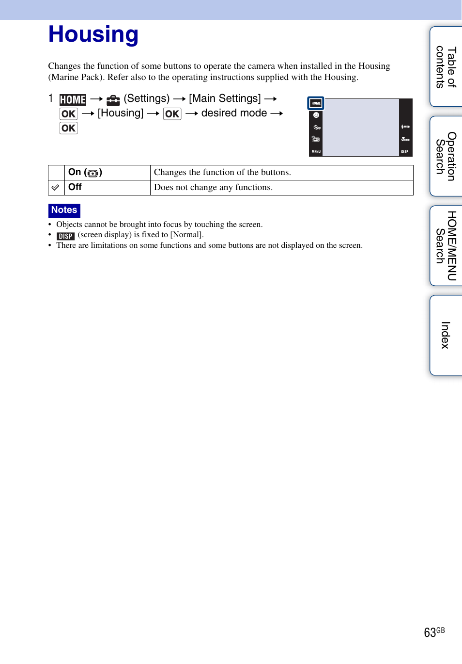 Housing | Sony Cyber-shot 4-130-938-12(1) User Manual | Page 63 / 170