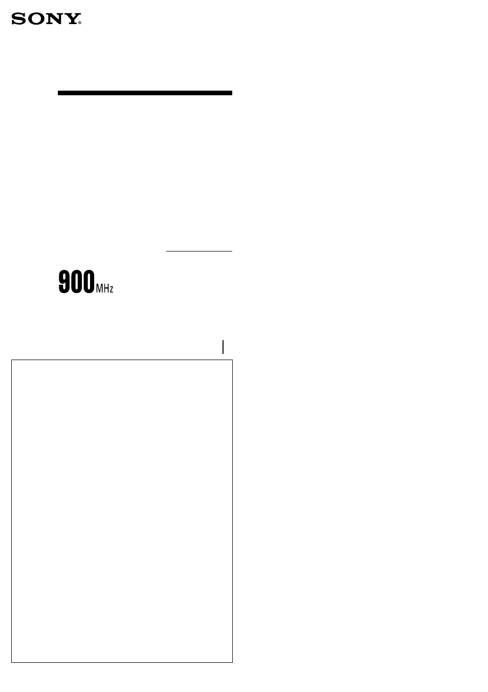 Sony SPP-N1003 User Manual | 10 pages