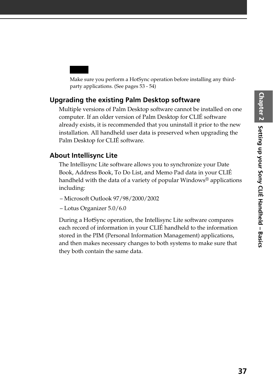 Sony PEG-SJ30 User Manual | Page 37 / 68