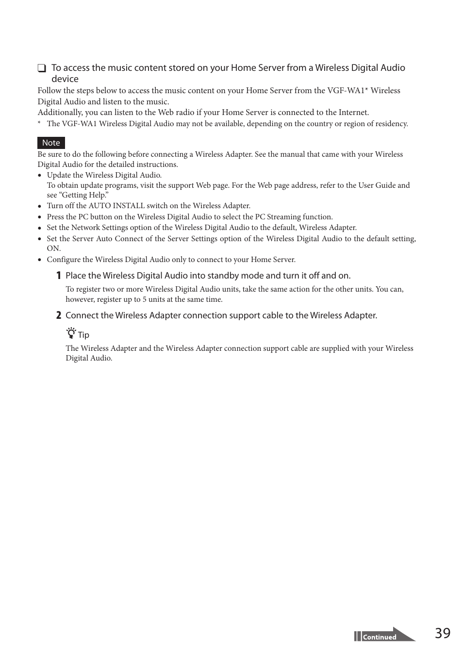 Sony VAIO VGF-HS1 User Manual | Page 39 / 48