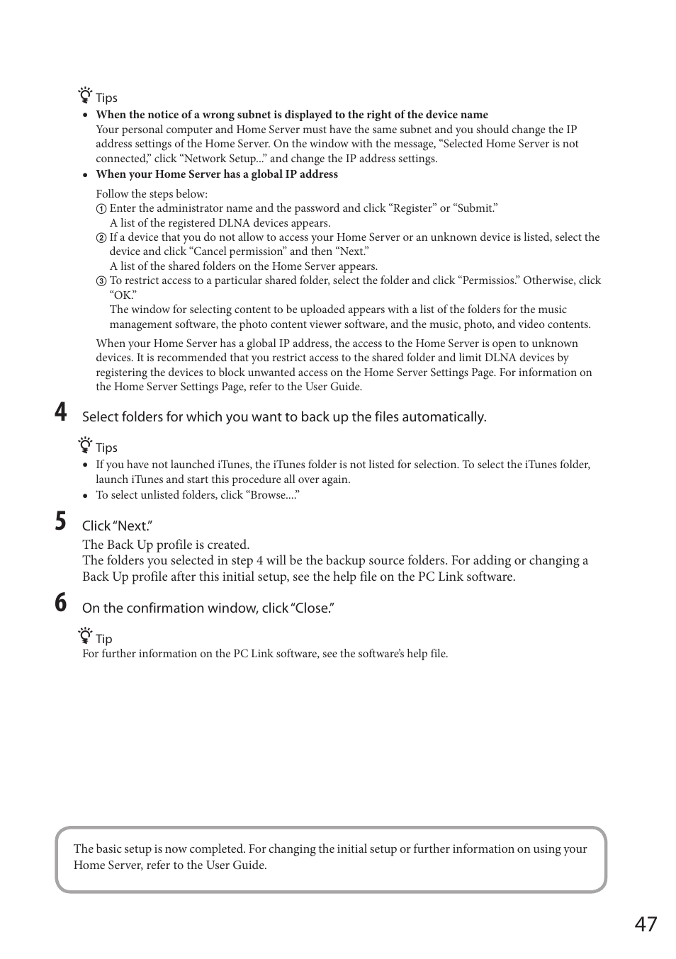 Sony VAIO VGF-HS1 User Manual | Page 47 / 48