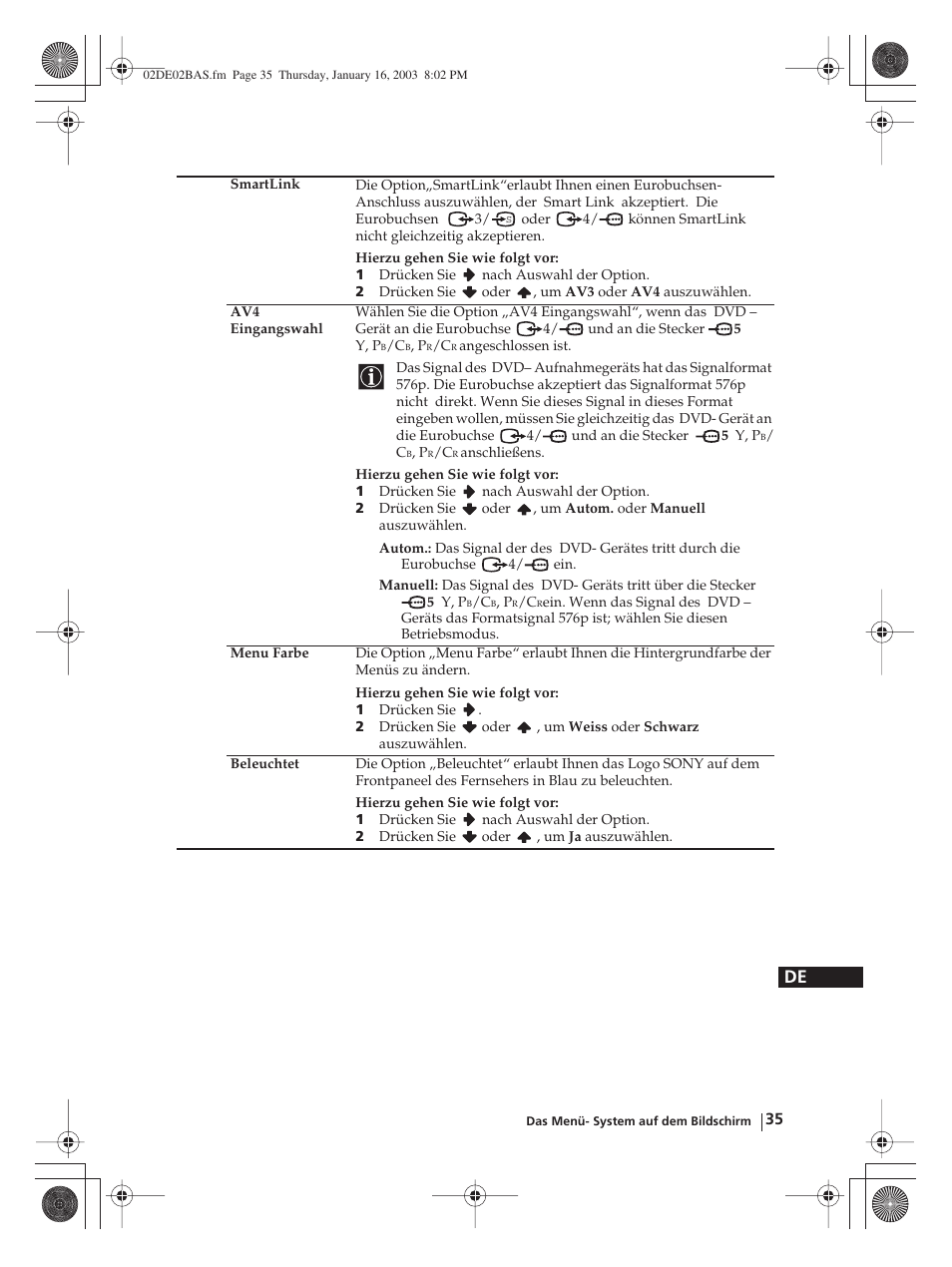 Sony WEGA KLV-30MR1 User Manual | Page 111 / 304