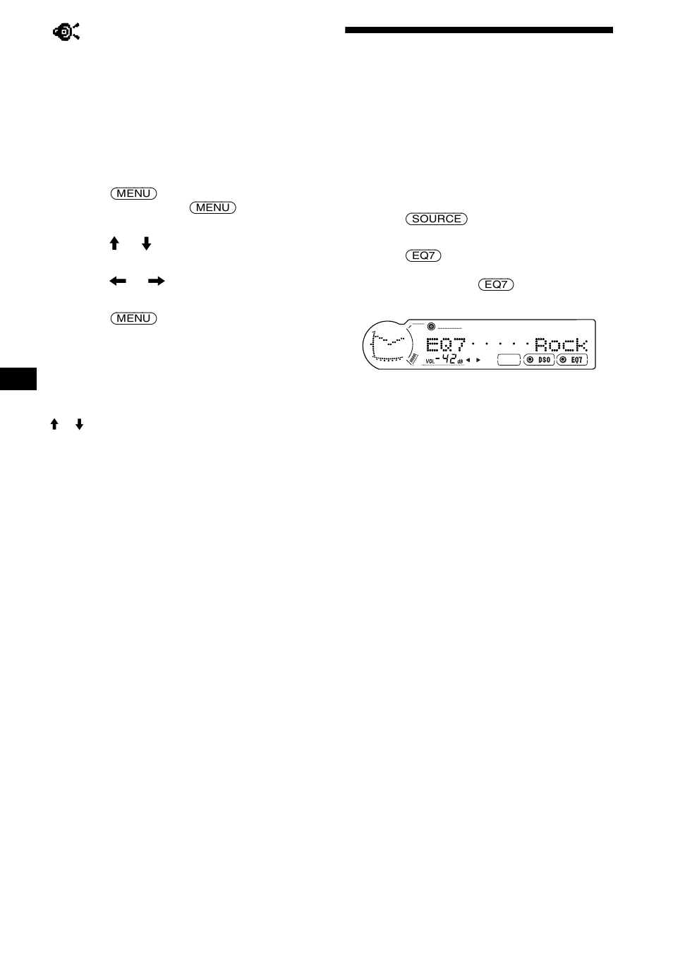 Setting the equalizer (eq7) | Sony CDX-CA900X User Manual | Page 18 / 84
