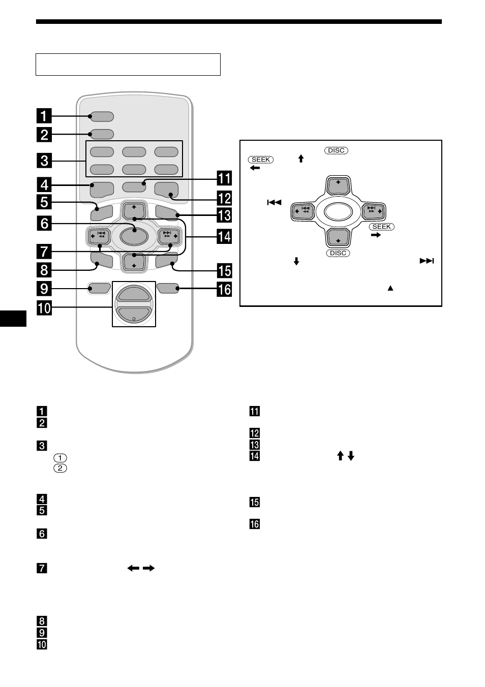 Ubicación de los controles, 4ubicación de los controles, Control remoto de tarjeta rm-x112 | Sony CDX-CA900X User Manual | Page 60 / 84