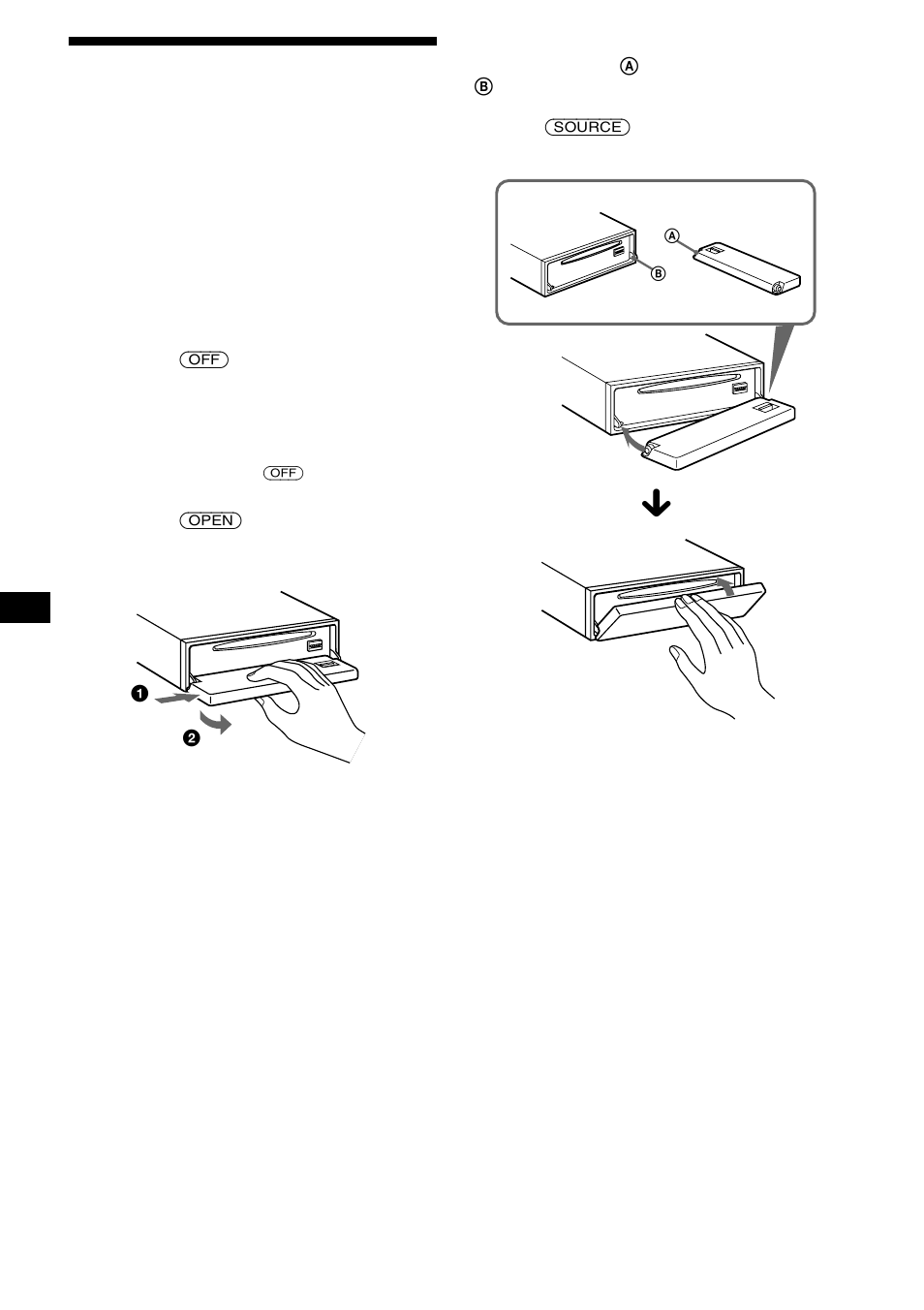 Extracción del panel frontal, 8extracción del panel frontal | Sony CDX-CA900X User Manual | Page 64 / 84