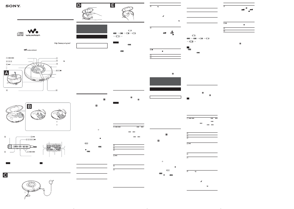 Sony D-FJ200 User Manual | 2 pages