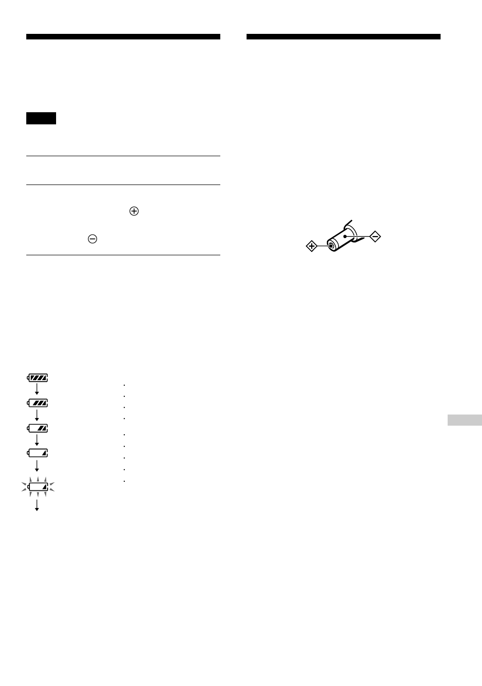 Using the dry batteries, Notes on the power source, 23 using the dry batteries | Sony D-FJ401 User Manual | Page 23 / 32