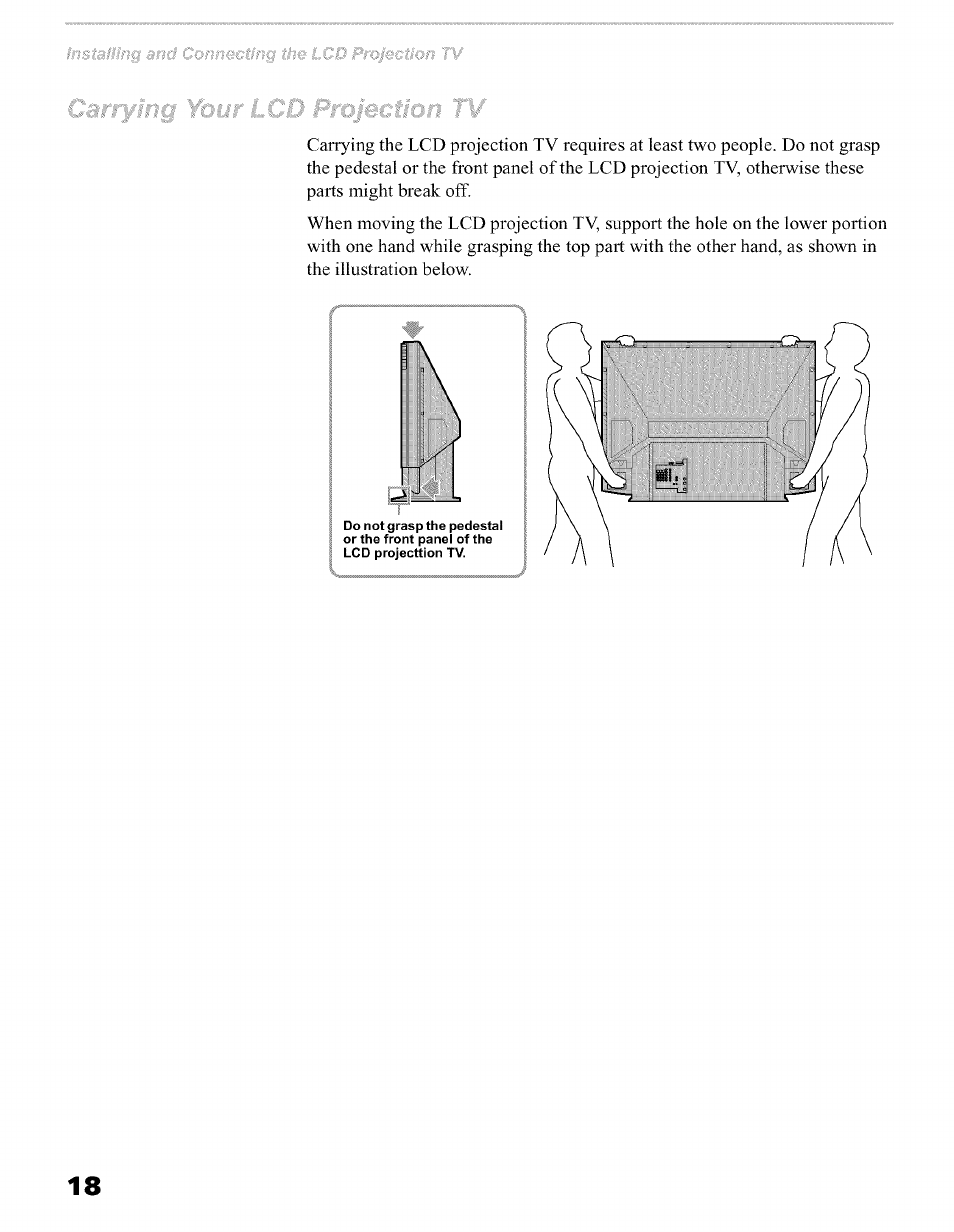 Cbrryy:tvi 'mui lcd rrbiibctivi:^ vj | Sony KFO50WE610 User Manual | Page 18 / 104