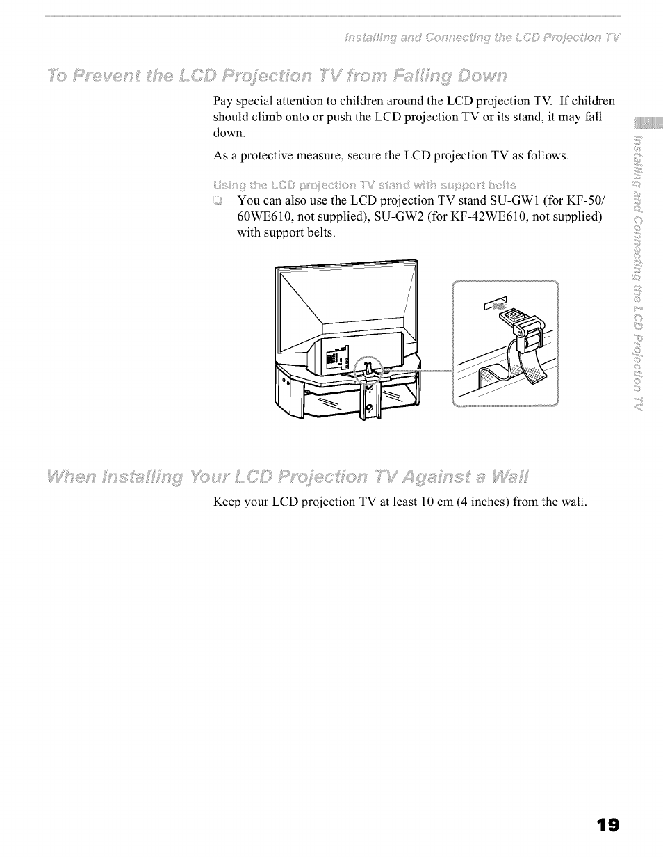 I'viav lasralaffii i‘bvf ¿.cb | Sony KFO50WE610 User Manual | Page 19 / 104