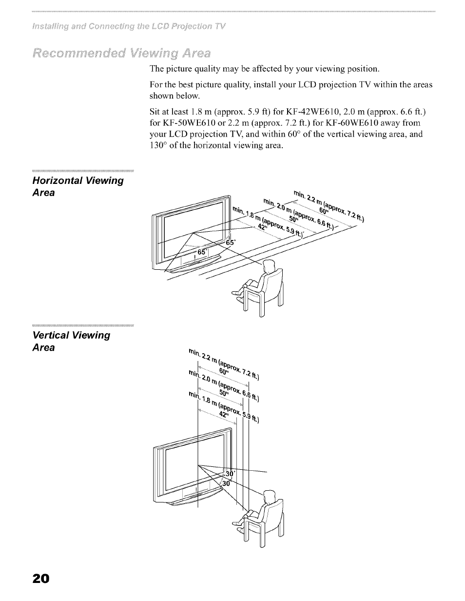 Sony KFO50WE610 User Manual | Page 20 / 104