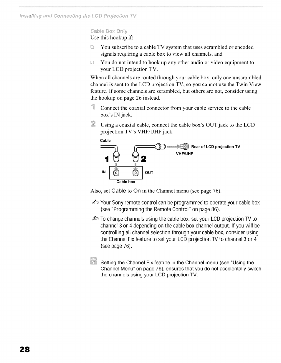 Sony KFO50WE610 User Manual | Page 28 / 104