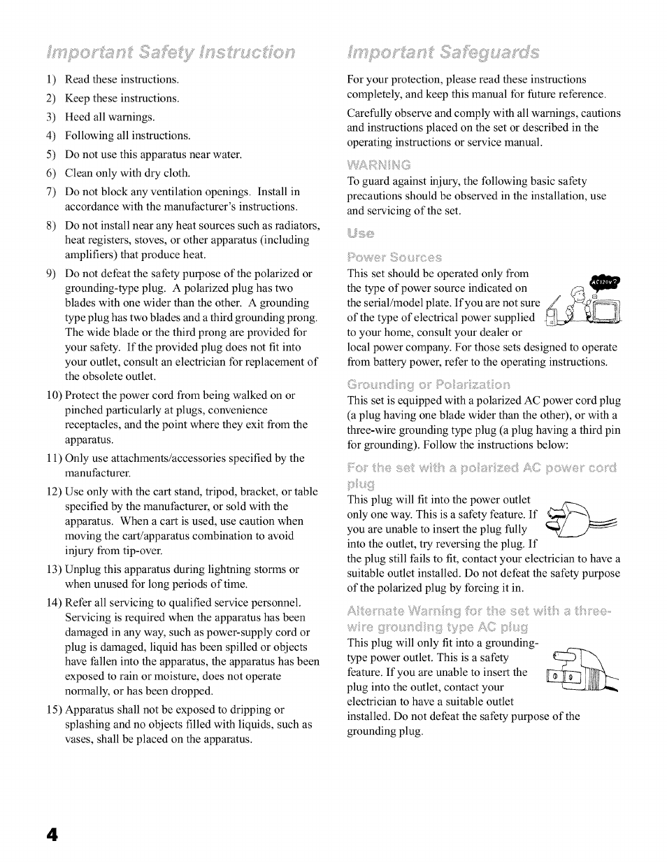 Sony KFO50WE610 User Manual | Page 4 / 104