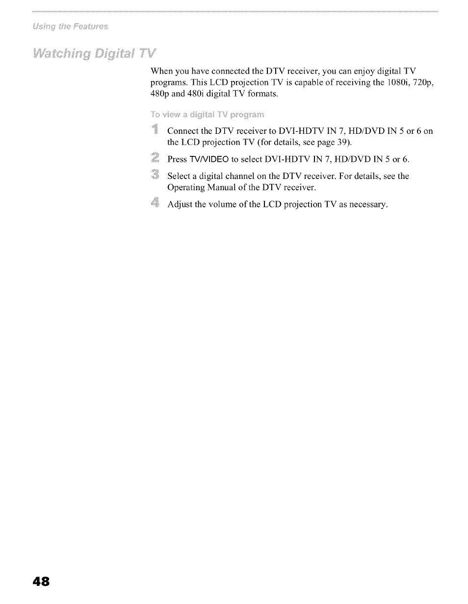 Sony KFO50WE610 User Manual | Page 48 / 104