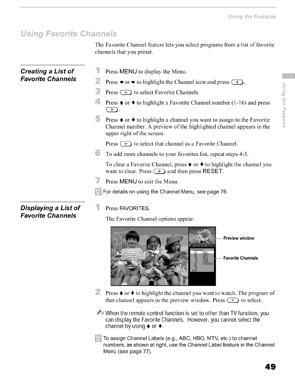 Sony KFO50WE610 User Manual | Page 49 / 104