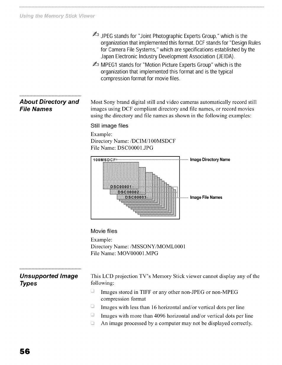 Sony KFO50WE610 User Manual | Page 56 / 104