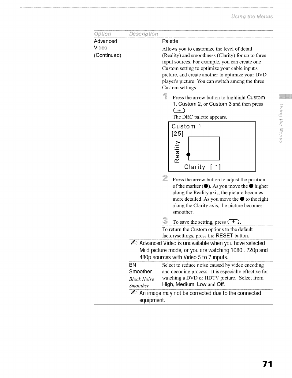 Sony KFO50WE610 User Manual | Page 71 / 104