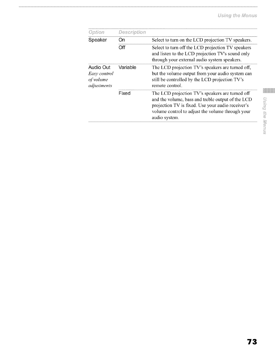 Sony KFO50WE610 User Manual | Page 73 / 104