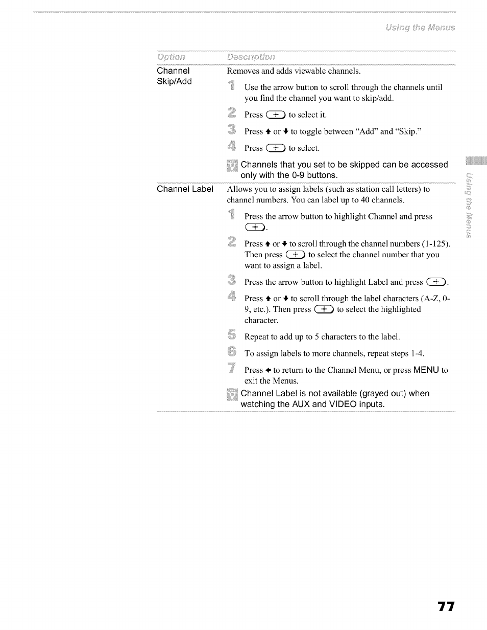 Sony KFO50WE610 User Manual | Page 77 / 104