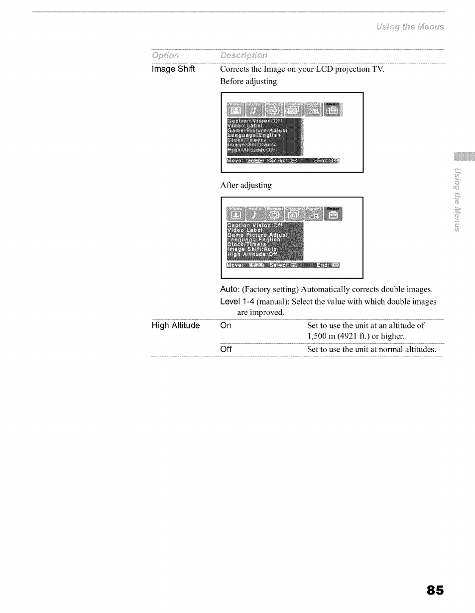 Sony KFO50WE610 User Manual | Page 85 / 104