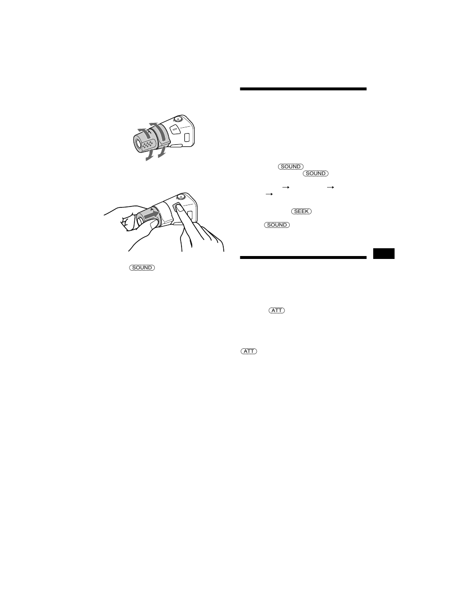 Adjusting the sound characteristics, Quickly attenuating the sound | Sony MDX-CA680X User Manual | Page 17 / 28