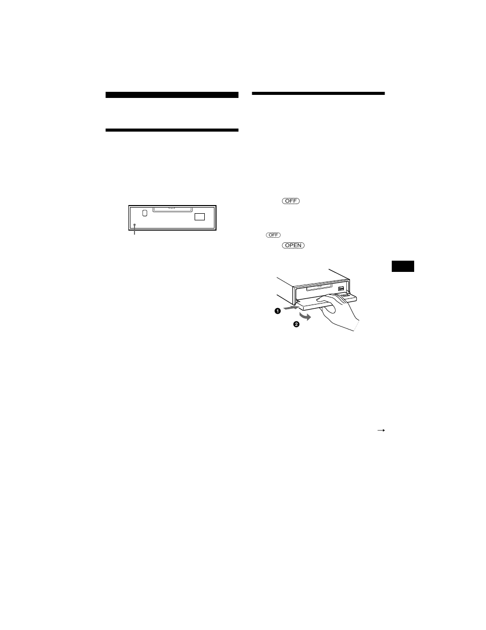 Getting started, Resetting the unit, Detaching the front panel | Resetting the unit detaching the front panel | Sony MDX-CA680X User Manual | Page 7 / 28
