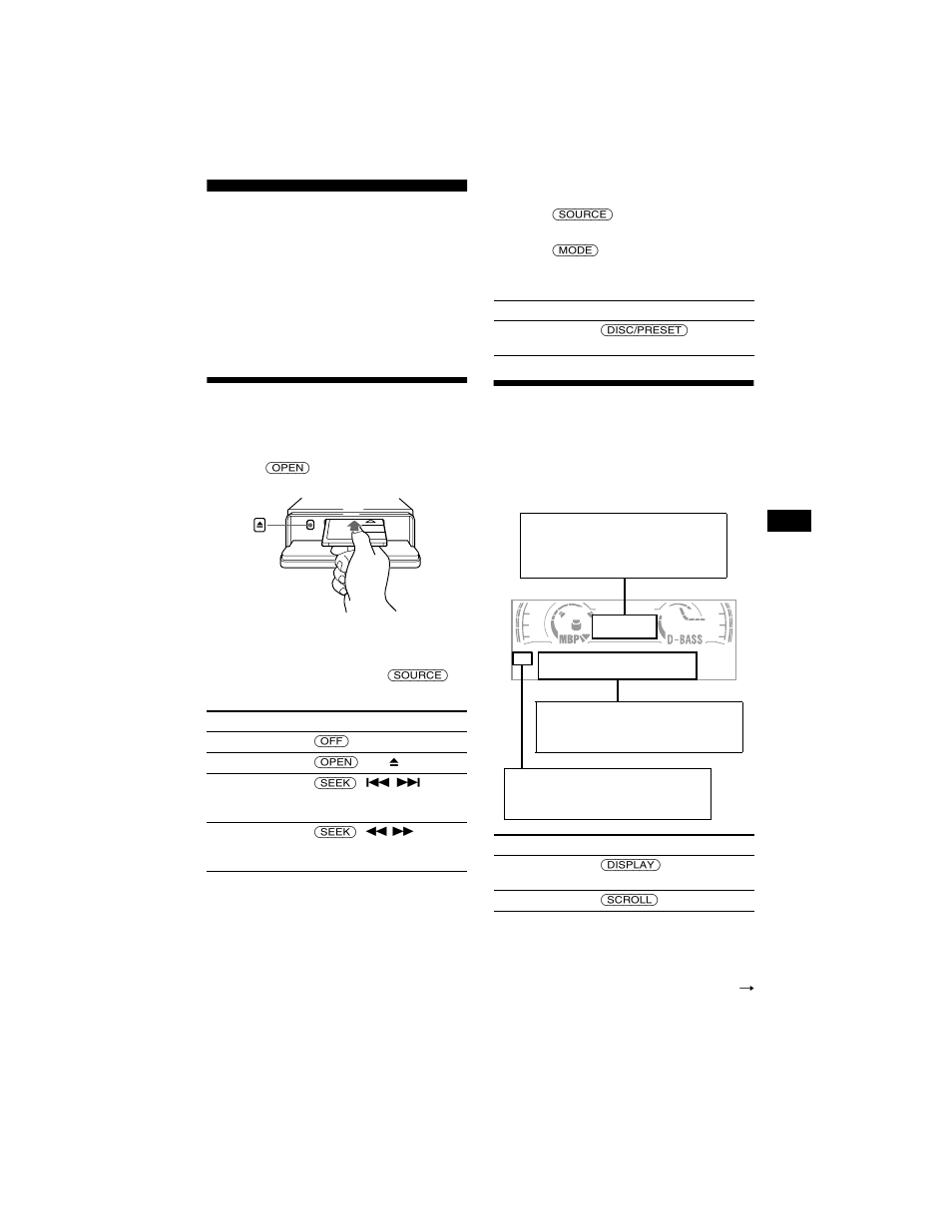 Md player cd/md unit (optional), Playing a disc, Display items | Playing a disc display items | Sony MDX-CA680X User Manual | Page 9 / 28