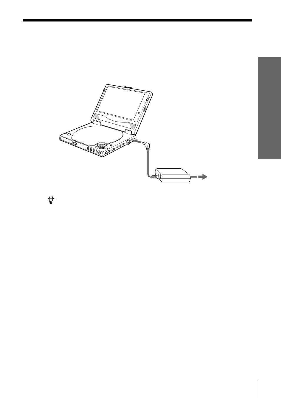 Connecting the ac power adaptor | Sony DVP-F5 User Manual | Page 25 / 120