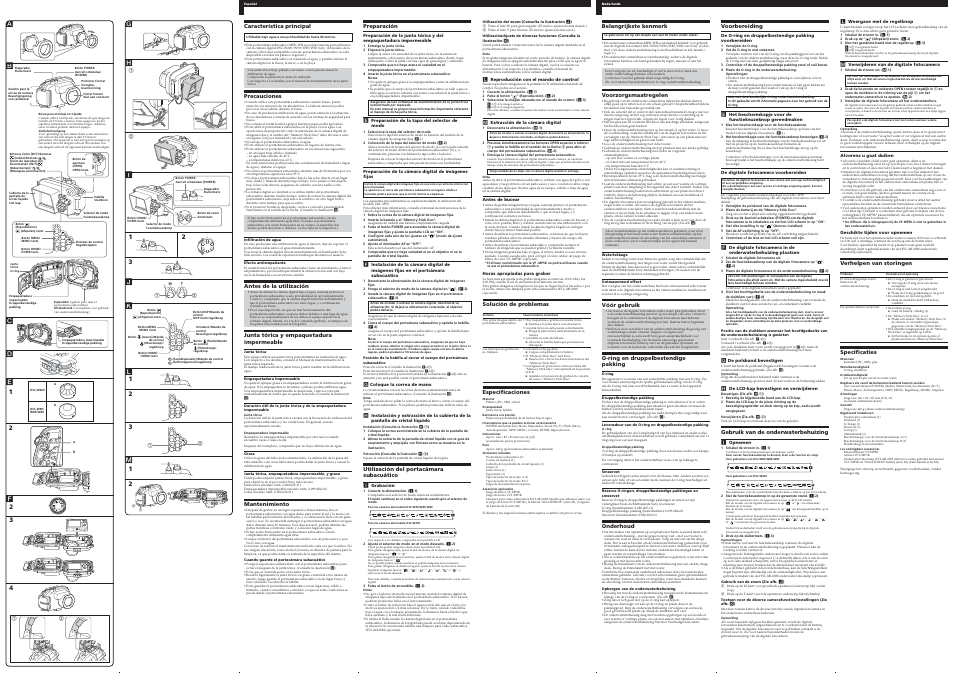 Bc d f 2 3, 12 3 j, 23 m 1 2 g a | 12 h | Sony Cyber-shot Marine Pack MPK-WB User Manual | Page 2 / 2