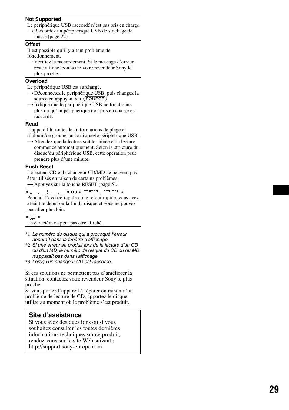 Site d’assistance | Sony CDX-GT828U User Manual | Page 85 / 140