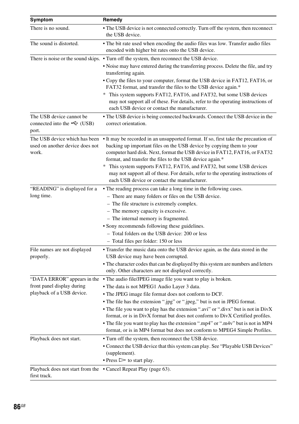 Sony DAV-DZ280 User Manual | Page 86 / 104